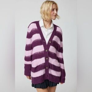Urban Outfitters distressed IndieSleaze worn look grunge sweater cardigan NWT XS